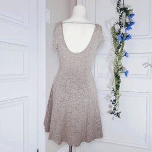 Gray ACEMI Warm Grey Heather Ballet Style Skater Dress- Small